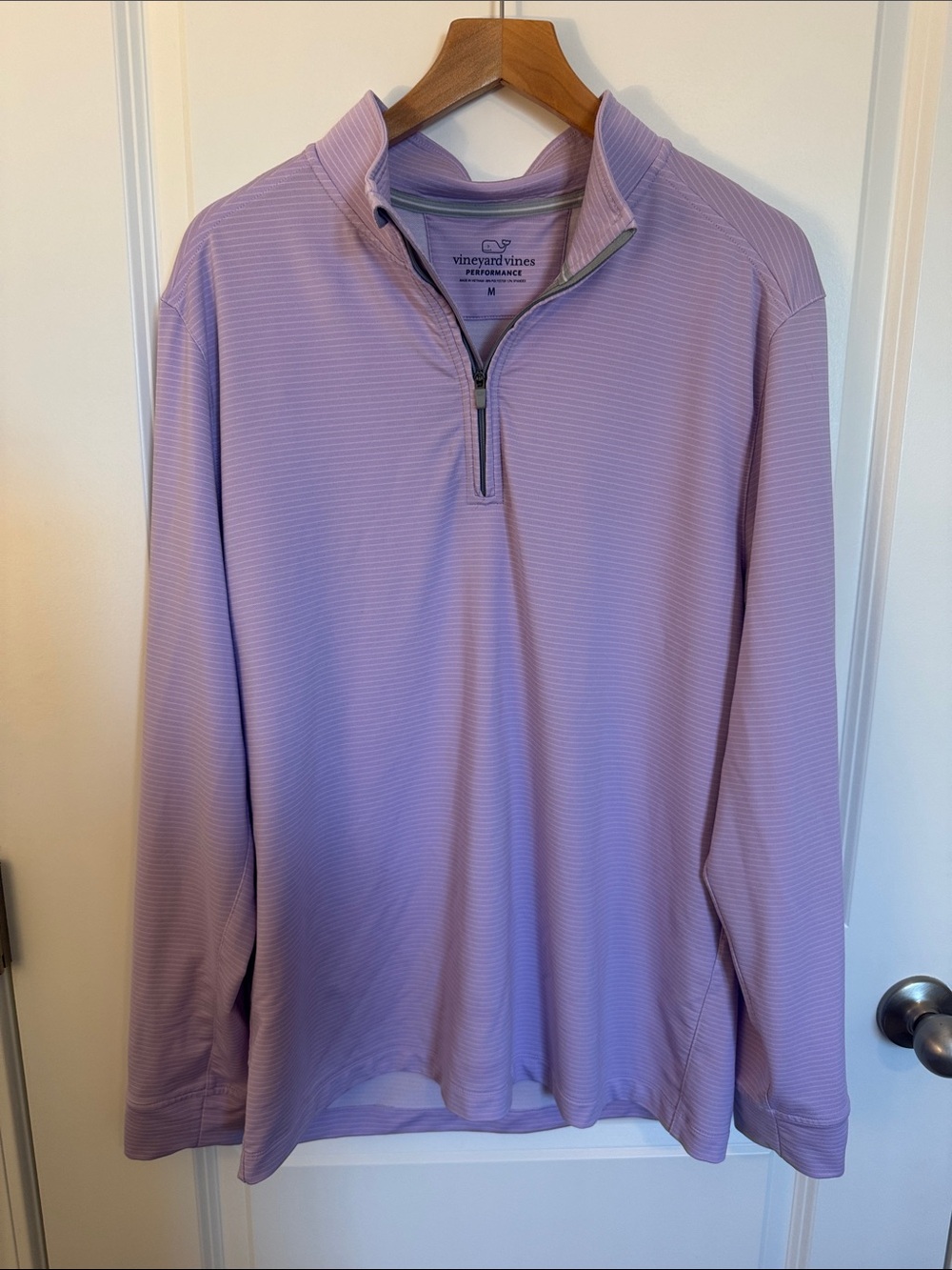 Vineyard Vines Men’s Lilac Quarter-Zip Performance Pullover